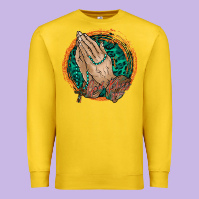 God Bless You Premium Sweatshirt Designed By Racoondesign