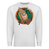 Oatmeal Heather god bless you Premium Sweatshirt - RacoonDesign