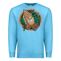 Ocean Blue god bless you Premium Sweatshirt - RacoonDesign
