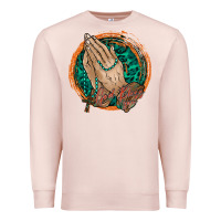 Pale Pink god bless you Premium Sweatshirt - RacoonDesign