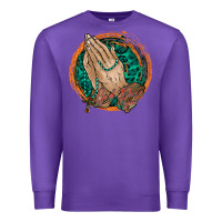 Purple god bless you Premium Sweatshirt - RacoonDesign