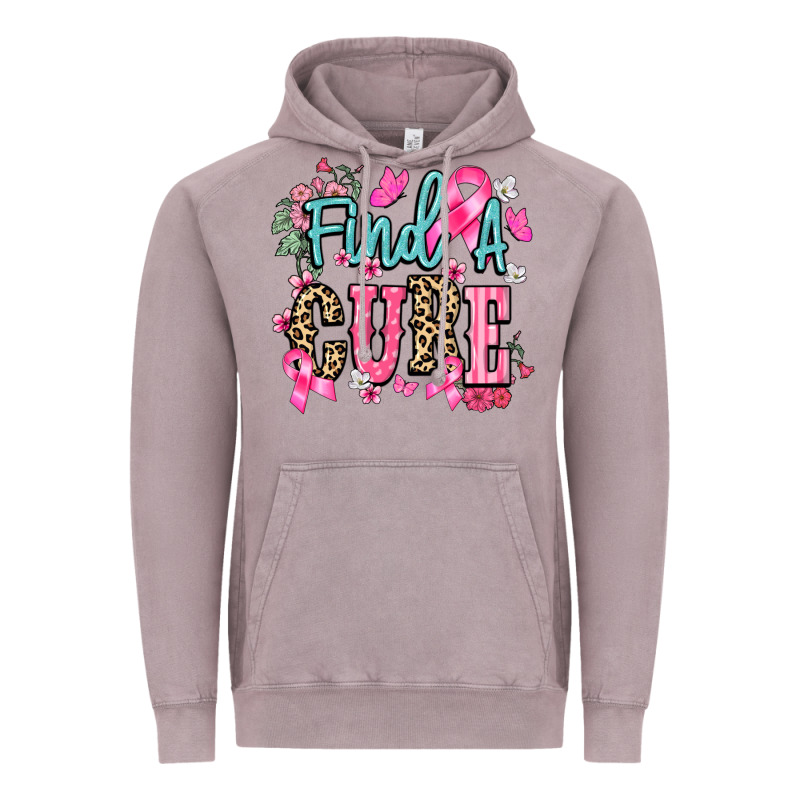 Find A Cure Cancer Awareness Vintage Hoodie by HowdyJamesFarm | Teevron