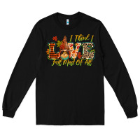 Black i think i love fall most of all Long Sleeve Tee - CowGirlArtShop