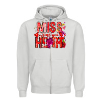 Dove Grey Mis Steal Your Heart Zipper Hoodie - CowhideDigitalArt