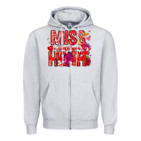 Heather Grey Mis Steal Your Heart Zipper Hoodie - CowhideDigitalArt