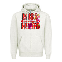 Oatmeal Heather Mis Steal Your Heart Zipper Hoodie - CowhideDigitalArt