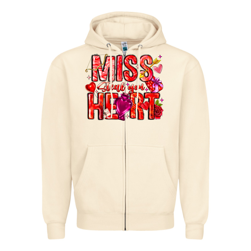 Mis Steal Your Heart Zipper Hoodie by CowhideDigitalArt | Teevron