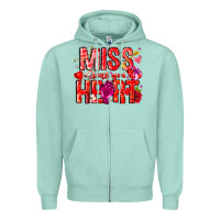 Seafoam Mis Steal Your Heart Zipper Hoodie - CowhideDigitalArt