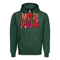 Sports Green Mis Steal Your Heart Zipper Hoodie - CowhideDigitalArt