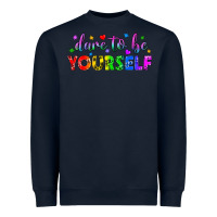 Navy Western Dare To Be Yourself LGBTQ Heavyweight Sweatshirt - BundleAndBundleShop