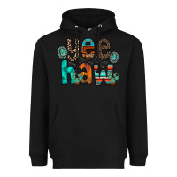 Black yee haw Heavyweight Hoodie - RacoonDesign