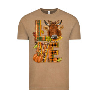 Vintage Coffee Love fall cow Vintage Tee - NancyCooperArtShop