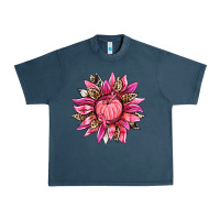 Midnight Navy breast cancer sunflower Urban Heavy Tee - texasbilliewilder