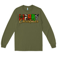 Army Green merry christmas western Long Sleeve Tee - Jasminsmagicworld