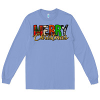 Colony Blue merry christmas western Long Sleeve Tee - Jasminsmagicworld