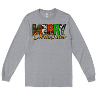 Heather Grey merry christmas western Long Sleeve Tee - Jasminsmagicworld