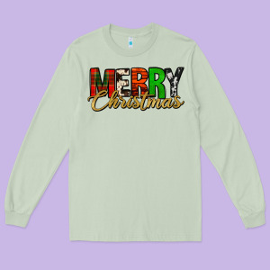 Merry Christmas Western Long Sleeve Tee Designed By Jasminsmagicworld