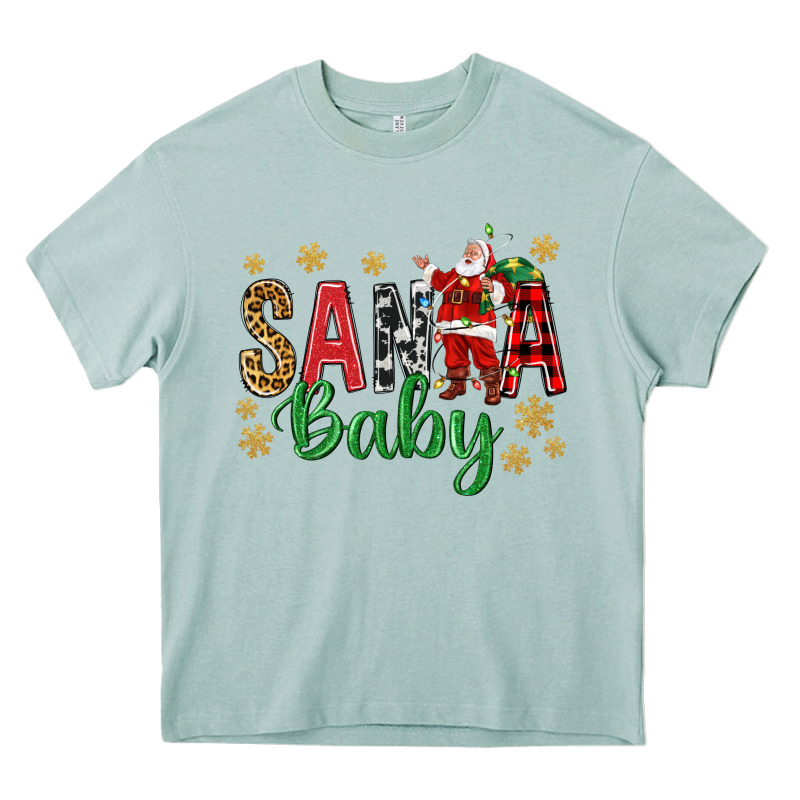 Santa Baby With Santa Heavy Core Tee by BundleAndBundleShop | Teevron