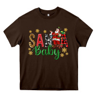 Chocolate Brown Santa Baby With Santa Heavy Core Tee - BundleAndBundleShop
