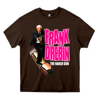 Chocolate Brown frank drebin Heavy Core Tee - lanVoArt