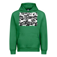 Emerald black and white camouflage Urban Hoodie - BarkalooDesign