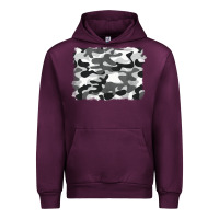 Mauve Wine black and white camouflage Urban Hoodie - BarkalooDesign