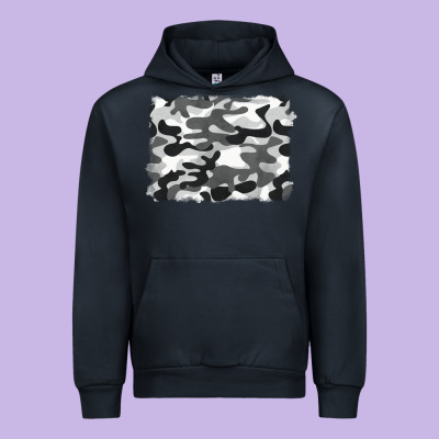 Black And White Camouflage Urban Hoodie Designed By Barkaloodesign