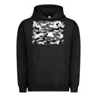 Pigment Black black and white camouflage Urban Hoodie - BarkalooDesign