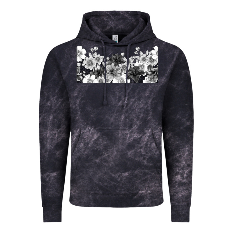Black And White Floral Vintage Hoodie by TumblerDesignByShophia | Teevron
