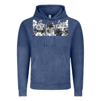 Vintage Denim black and white floral Vintage Hoodie - TumblerDesignByShophia