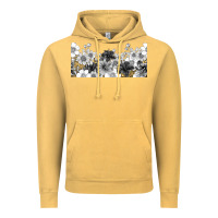 Vintage Mustard black and white floral Vintage Hoodie - TumblerDesignByShophia