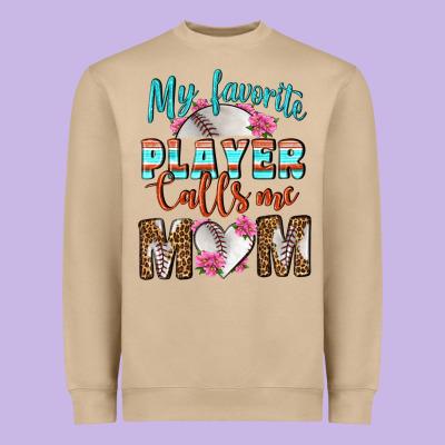 My Favorite Player Calls Me Mom Heavyweight Sweatshirt Designed By Bundleandbundleshop