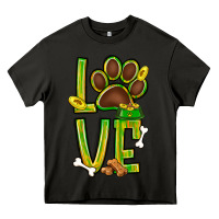 Asphalt Tie dye St. Patrick's Day love dog paw Heavy Core Tee - BundleAndBundleShop