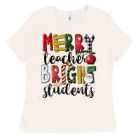 Bone Merry Teacher Bright Students Christmas Ladies Tee - LillyAllenDesigns