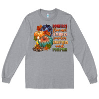 Heather Grey bonfires flannels smores campfires and pu Long Sleeve Tee - CowGirlArtShop