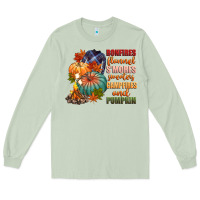 Matcha bonfires flannels smores campfires and pu Long Sleeve Tee - CowGirlArtShop