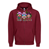 Burgundy howdy valentines Zipper Hoodie - CowhideDigitalArt