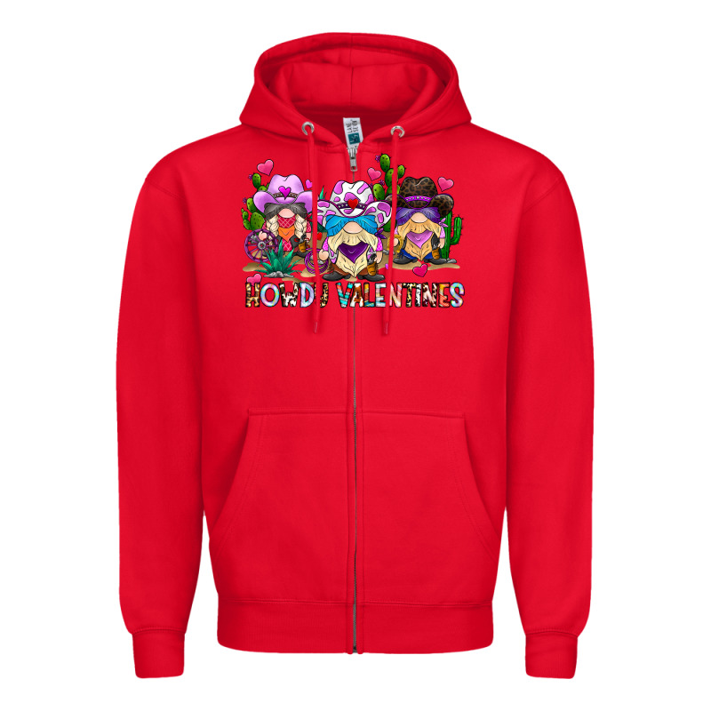 Howdy Valentines Zipper Hoodie by CowhideDigitalArt | Teevron