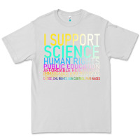Dove Grey Hot Trend I Support Science Human Rights Public Education Premium Tee - lanVoArt