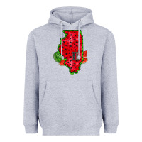 Heather Grey illinois watermelon Heavyweight Hoodie - RacoonDesign