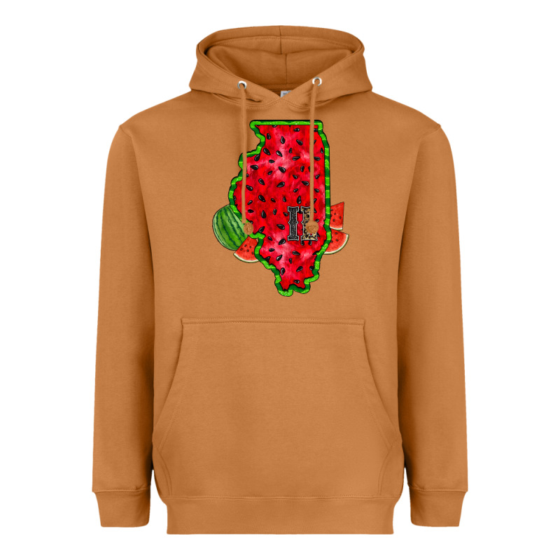Illinois Watermelon Heavyweight Hoodie by RacoonDesign | Teevron