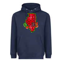 Navy illinois watermelon Heavyweight Hoodie - RacoonDesign