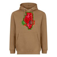 Toasted Coconut illinois watermelon Heavyweight Hoodie - RacoonDesign