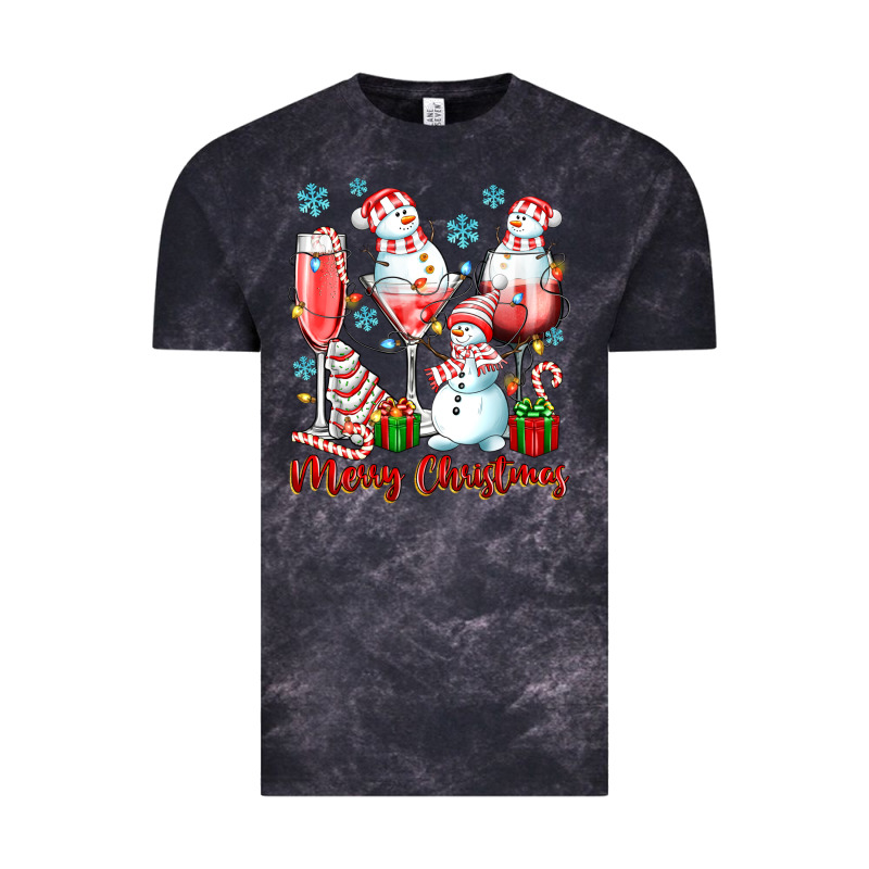 Merry Christmas Wine Glasses Vintage Tee by texasbilliewilder | Teevron