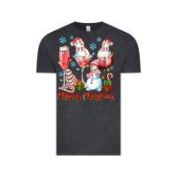 Vintage Black merry christmas wine glasses Vintage Tee - texasbilliewilder