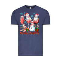 Vintage Denim merry christmas wine glasses Vintage Tee - texasbilliewilder