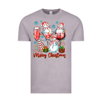 Vintage Zinc merry christmas wine glasses Vintage Tee - texasbilliewilder