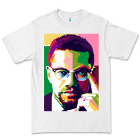 White malcolm x Premium Tee - lanVoArt