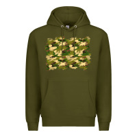 Army Green camouflage background Premium Hoodie - BundleAndBundleShop