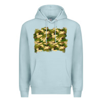 Blue Mist camouflage background Premium Hoodie - BundleAndBundleShop